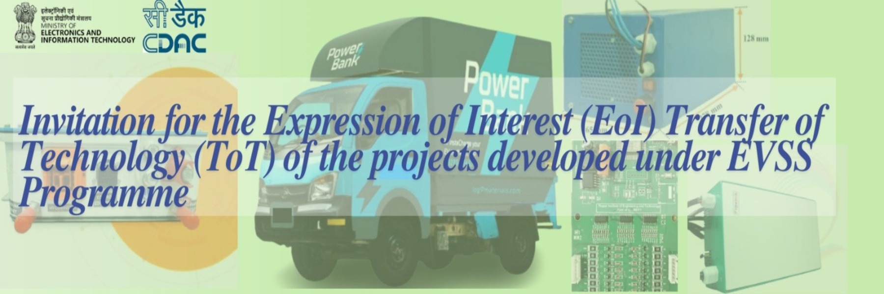 Inviting Expression of Interest for ToT of the developed EVSS technologies